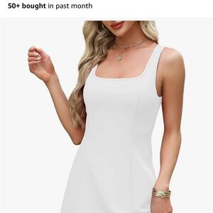 Elegant White Sleeveless Dress